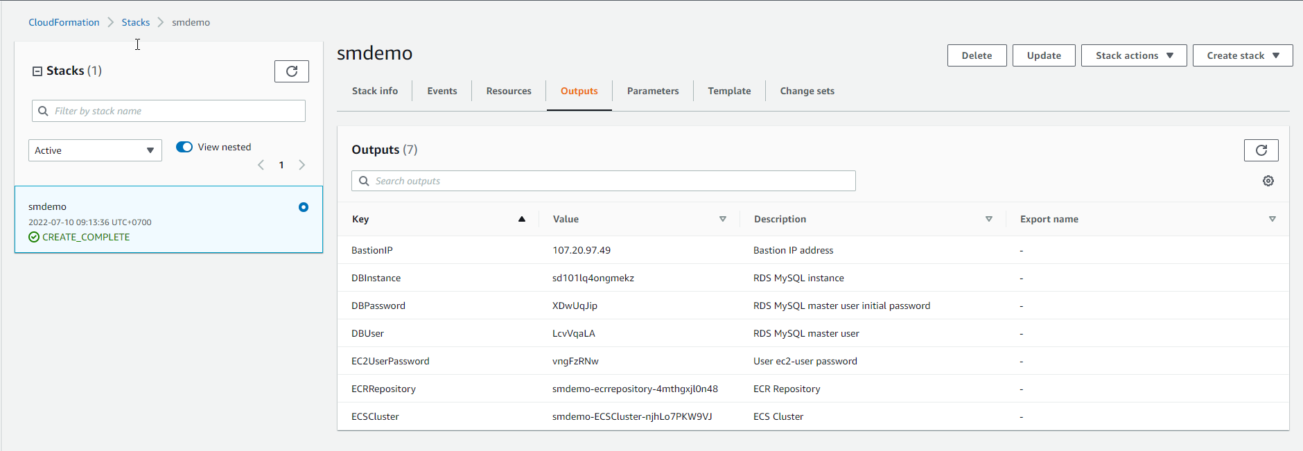 cloudformation-stack-output