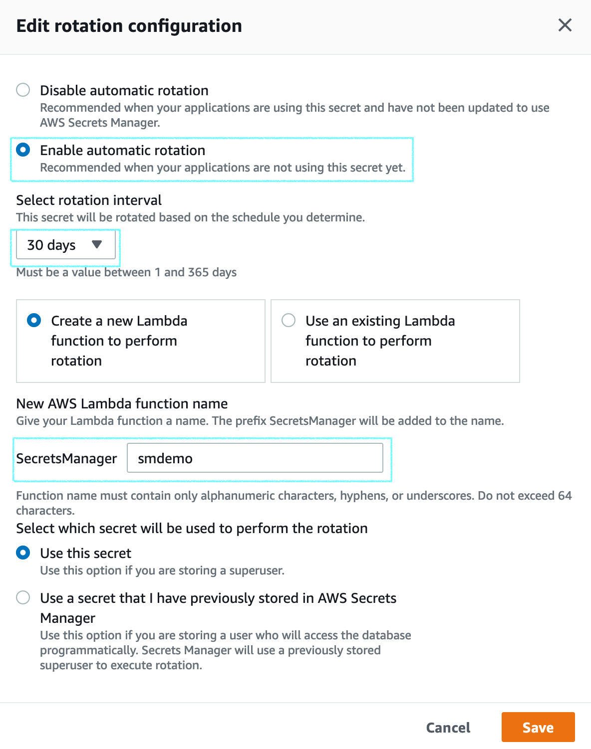 secrets-manager-edit-rotation-config